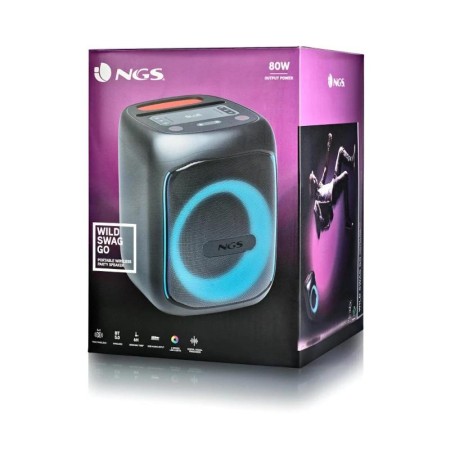 Altavoz Portable con Bluetooth NGS Wild Swag Go/ 80W/ 1.0