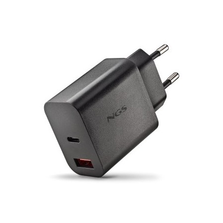 NGS CARGADOR GAN ULTRARAPIDO 30W USB-C+ USB-A