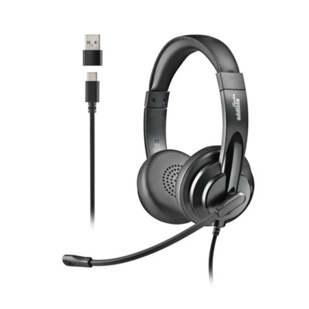 Auriculares NGS VOX605 USB-C/ con Micrófono/ USB Tipo-C/ Negros