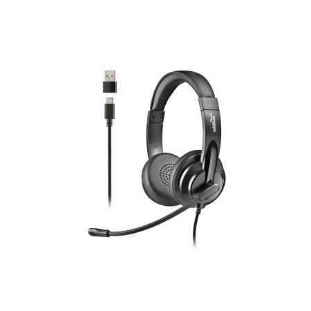 Auriculares NGS VOX605 USB-C/ con Micrófono/ USB Tipo-C/ Negros
