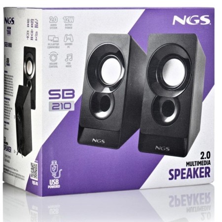 Altavoces NGS SB 210/ 12W/ 2.0/ Negros