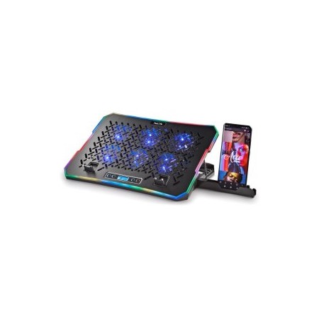 Soporte Refrigerante NGS Hero Stand para Portátiles hasta 15.6″/ Iluminación LED