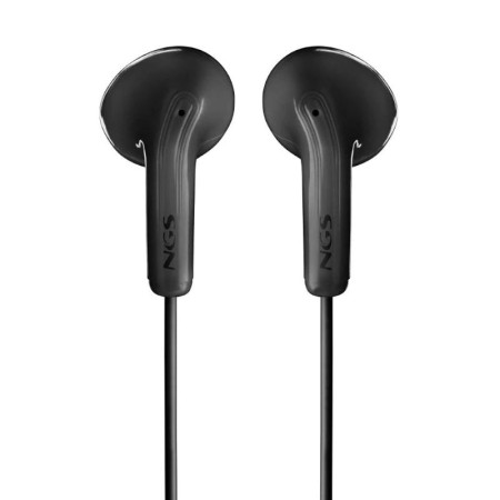 Auriculares Intrauditivos NGS Cross Flip/ con Micrófono/ Jack 3.5/ Negros