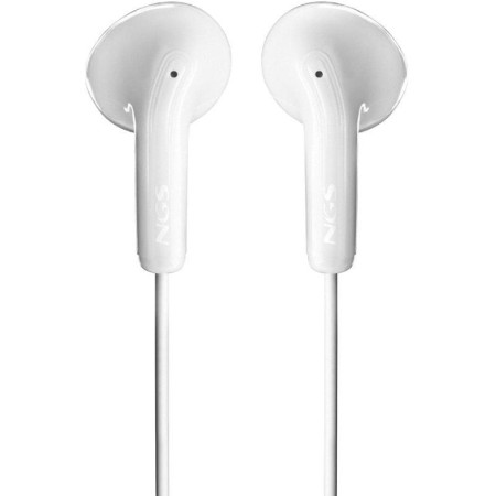 Auriculares Intrauditivos NGS Cross Flip/ con Micrófono/ Jack 3.5/ Blancos