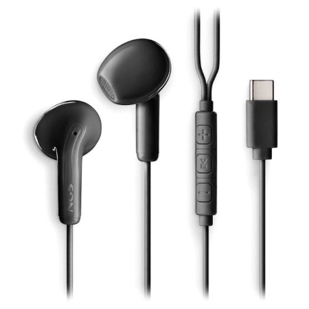 Auriculares Intrauditivos NGS Cross Glide/ con Micrófono/ USB Tipo-C/ Negros