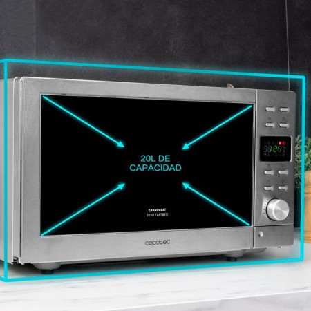 Microondas cecotec grandheat 2010 flatbed steel 700w grill 900w 20l