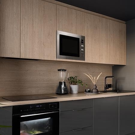 Microondas encastrable con grill cecotec grandheat 2550 built - in steel 850w 25l