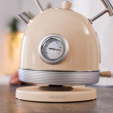 Hervidora de agua cecotec thermosense 420 vintage light beige 2200w 1.8l