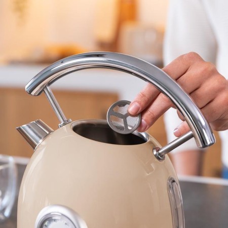 Hervidora de agua cecotec thermosense 420 vintage light beige 2200w 1.8l