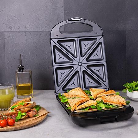 Sandwichera cecotec rockntoast family 1500w hasta 4 sandwiches