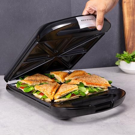 Sandwichera cecotec rockntoast family 1500w hasta 4 sandwiches