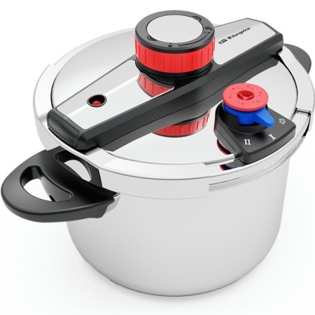 Olla a Presión Orbegozo HP 6200/ 6L/ Acero Inoxidable/ Apta para Inducción