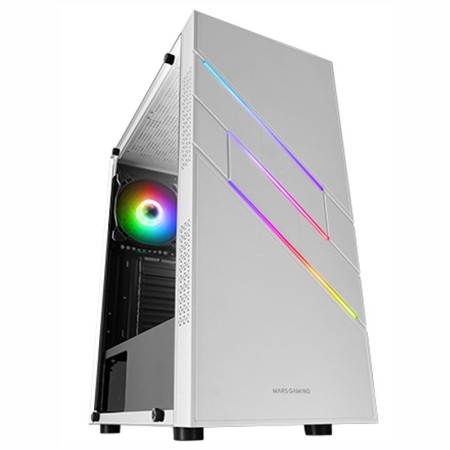 Caja ordenador mars gaming mc - u3 blanco atx 1 x usb 3.0 2 x usb 2.0 1 x 120mm argb