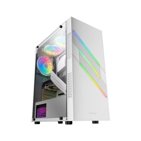 Caja ordenador mars gaming mc - u3 blanco atx 1 x usb 3.0 2 x usb 2.0 1 x 120mm argb