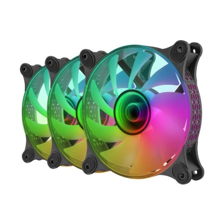 Ventilador caja mars gaming mf - 3d argb 3x 120mm negro