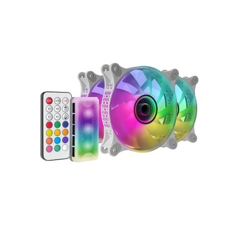 Ventilador mars gaming mf3dkitw 3 x 120mm argb blanco