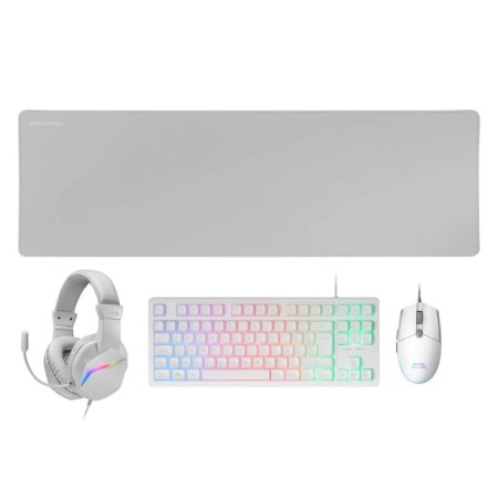 Pack Gaming Mars Gaming MCP-RGB3W/ Teclado RGB + Ratón Óptico + Alfombrilla XXL + Auriculares