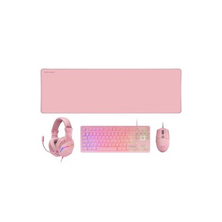 Pack Gaming Mars Gaming MCP-RGB3P/ Teclado RGB + Ratón Óptico + Alfombrilla XXL + Auriculares