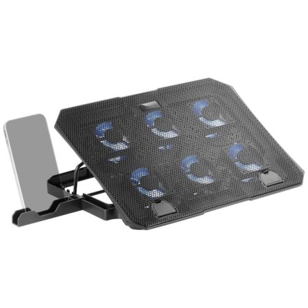 Soporte Refrigerante Mars Gaming MNBC23 para Portátiles hasta 16″/ Iluminación LED