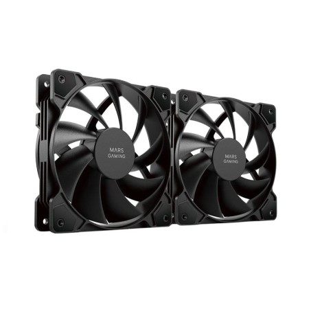 Ventilador caja mars gaming mf - pwmx2 2x 120mm negro
