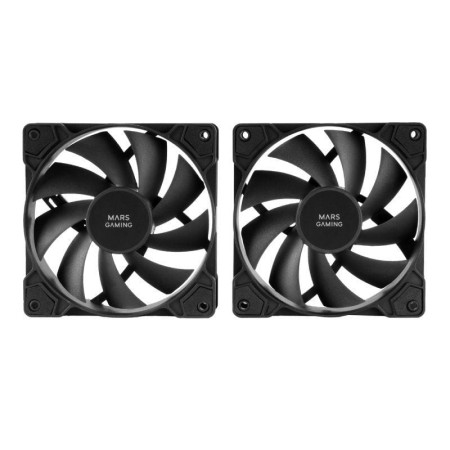 Ventilador caja mars gaming mf - pwmx2 2x 120mm negro