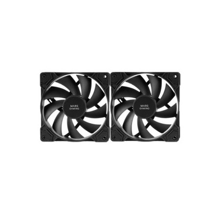 Ventilador caja mars gaming mf - pwmx2 2x 120mm negro