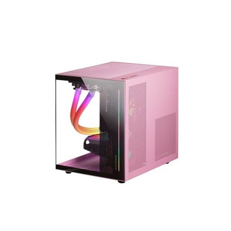 Caja ordenador mars gaming mcviewp matx cristal templado rosa