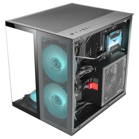 Caja ordenador mars gaming mcnovam matx cristal templado negra
