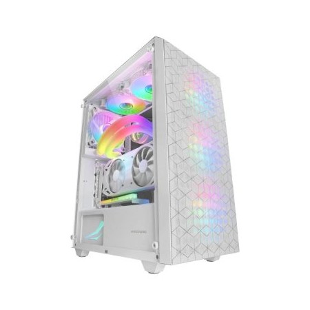 Caja ordenador mars gaming mcmagw atx rgb cristal templado blanco