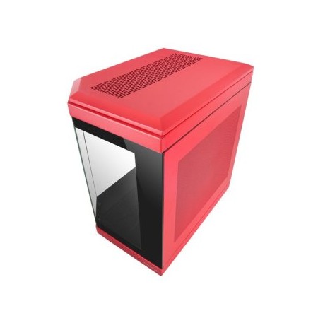 Caja ordenador mars gaming mc - 3t atx cristal templado rojo