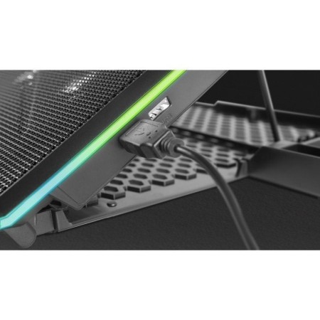 Soporte Refrigerante Mars Gaming MNBC13 para Portátiles hasta 17″/ Iluminación LED