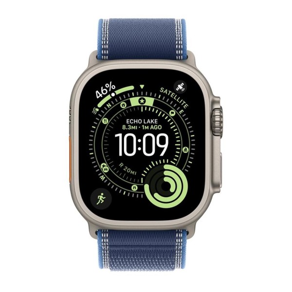 Smartwatch apple watch ultra 3 gps  cellular 49mm natural titanium case blue trail loop -  s - m
