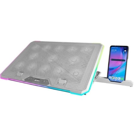 Soporte Refrigerante Mars Gaming MNBC13 para Portátiles hasta 17″/ Iluminación LED