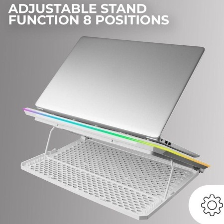 Soporte Refrigerante Mars Gaming MNBC13 para Portátiles hasta 17″/ Iluminación LED