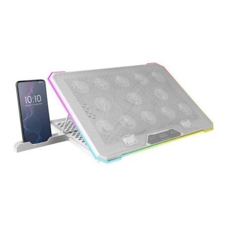 Soporte Refrigerante Mars Gaming MNBC13 para Portátiles hasta 17″/ Iluminación LED