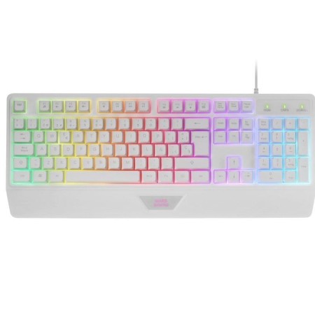 Pack Gaming Mars Gaming MCP124/ Teclado H-MECH + Ratón Óptico + Alfombrilla/ Blanco