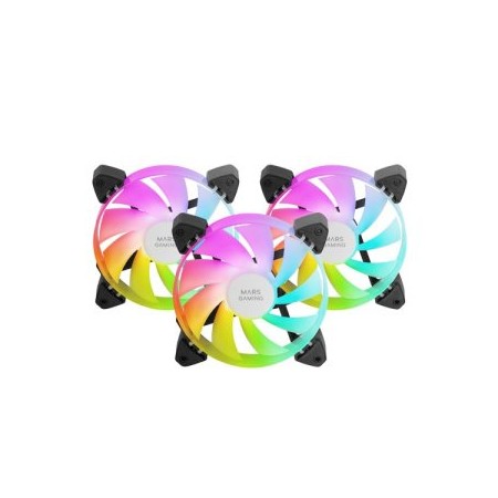 Pack 3 Ventiladores Mars Gaming MF-3A/ 12cm/ ARGB