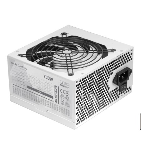 Fuente de Alimentación Mars Gaming MPIII750W/ 750W/ Ventilador 12cm/ Blanca