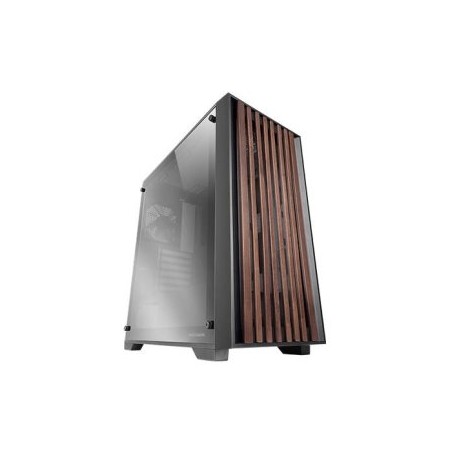 Caja ordenador mars gaming mcwoodc atx cristal cromado negra