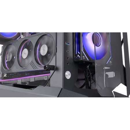 Caja ordenador mars gaming mcedge atx cristal templado negro
