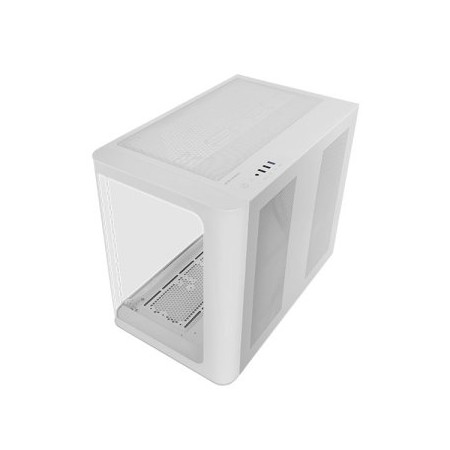 Caja ordenador mars gaming mcfusion atx frgb cristal templado blanca