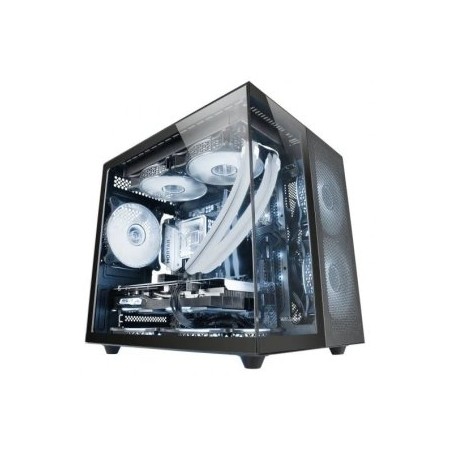 Caja ordenador mars gaming mcfusionm matx cristal templado negro