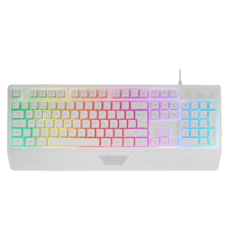 Teclado Gaming SemiMecánico Mars Gaming MK124/ Blanco