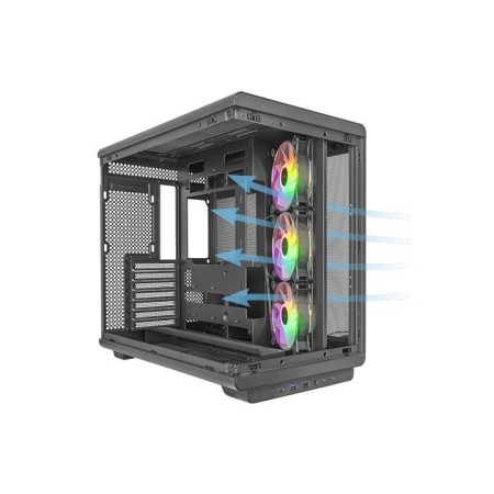 Caja ordenador mars gaming mcrev atx argb cristal templado negra
