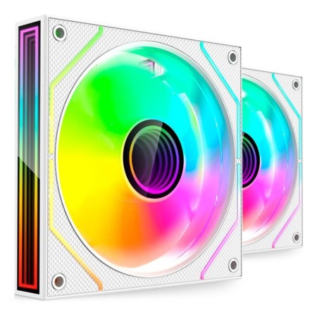 Pack 2 Ventiladores Mars Gaming MF-3DPROX2/ 12cm/ ARGB/ Blancos