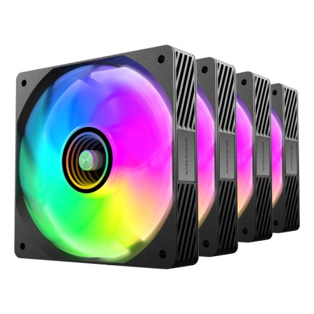 Pack 4 Ventiladores Mars Gaming MF-SI4KIT/ 12cm + HUB + Mando a Distancia/ ARGB