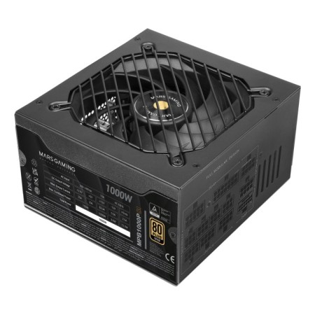 Fuente de Alimentación Mars Gaming MPB1000PSI/ 1000W/ Ventilador 14cm/ ATX 3.1/ PCIe 5.1/ 80 Plus Gold
