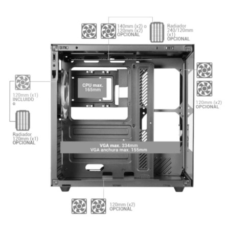 Caja Gaming Semitorre Mars Gaming MCV-ONE