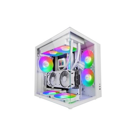 Caja ordenador mars gaming mcvonew atx frgb cristal templado blanca