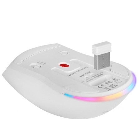 Raton inalambrico mars gaming mm - t3w blanco